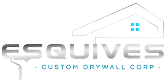 The logo for Esquives Custom Drywall Corp shows a house and a paint roller.