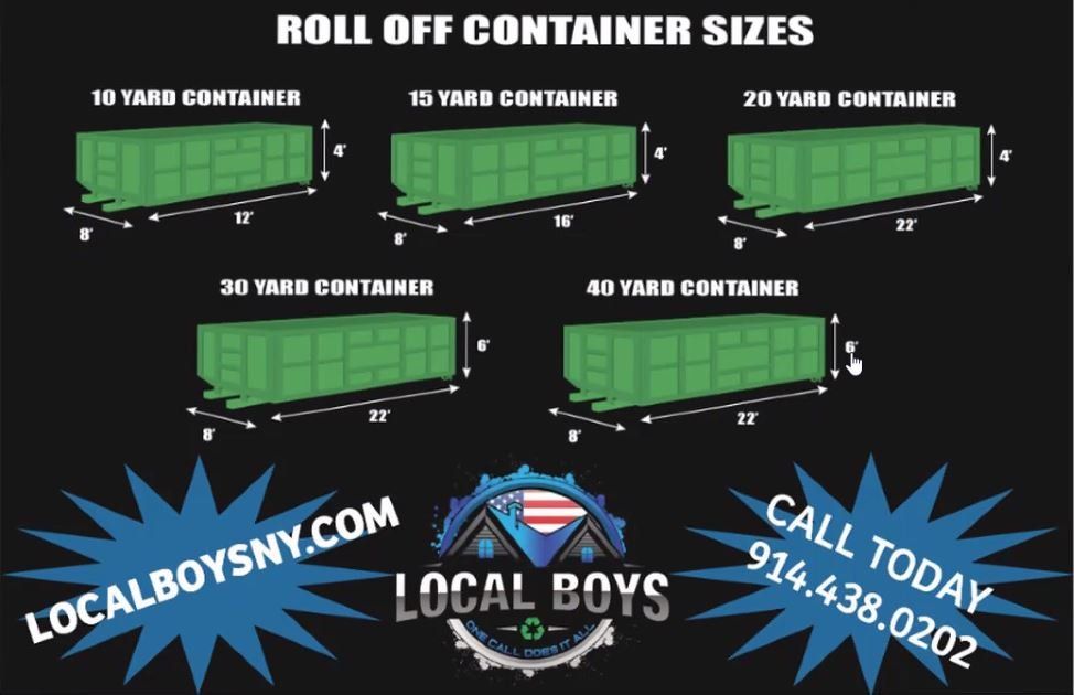 Roll Off Container Sizes — Mahopac, NY — Local Boys