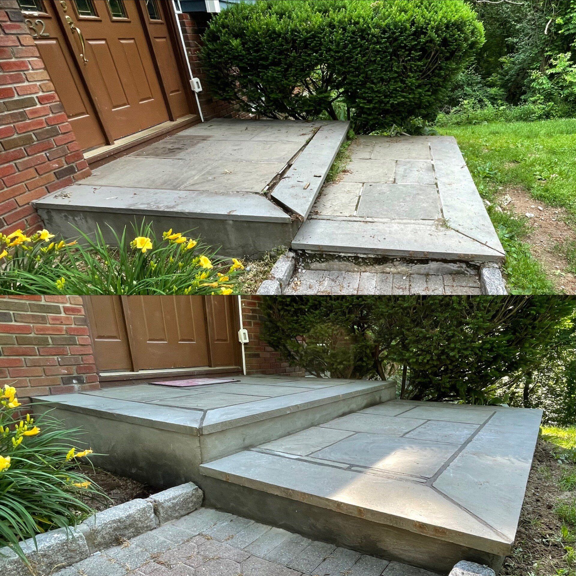 Before and After of the Front Door — Mahopac, NY — Local Boys