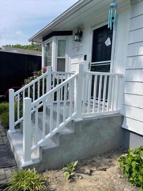 Newly Installed Wooden Step Rail — Mahopac, NY — Local Boys