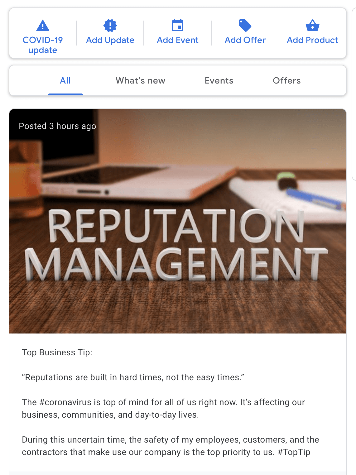 Google My Business Posting