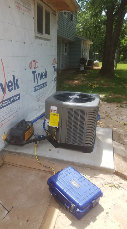A HVAC installation in Chandler OK by Caldwell's Heat and Air