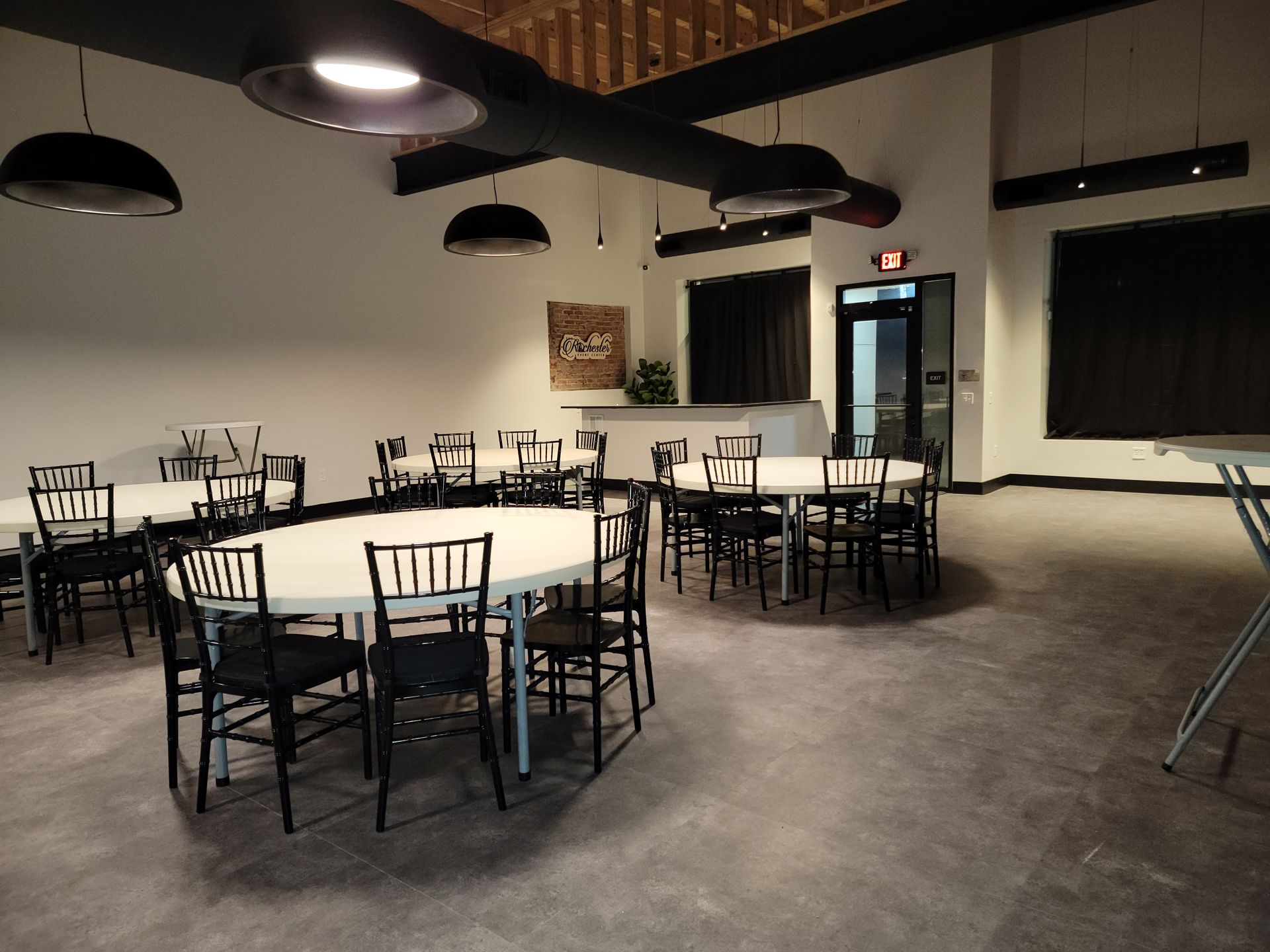 Table setup for The Rochester Event Center