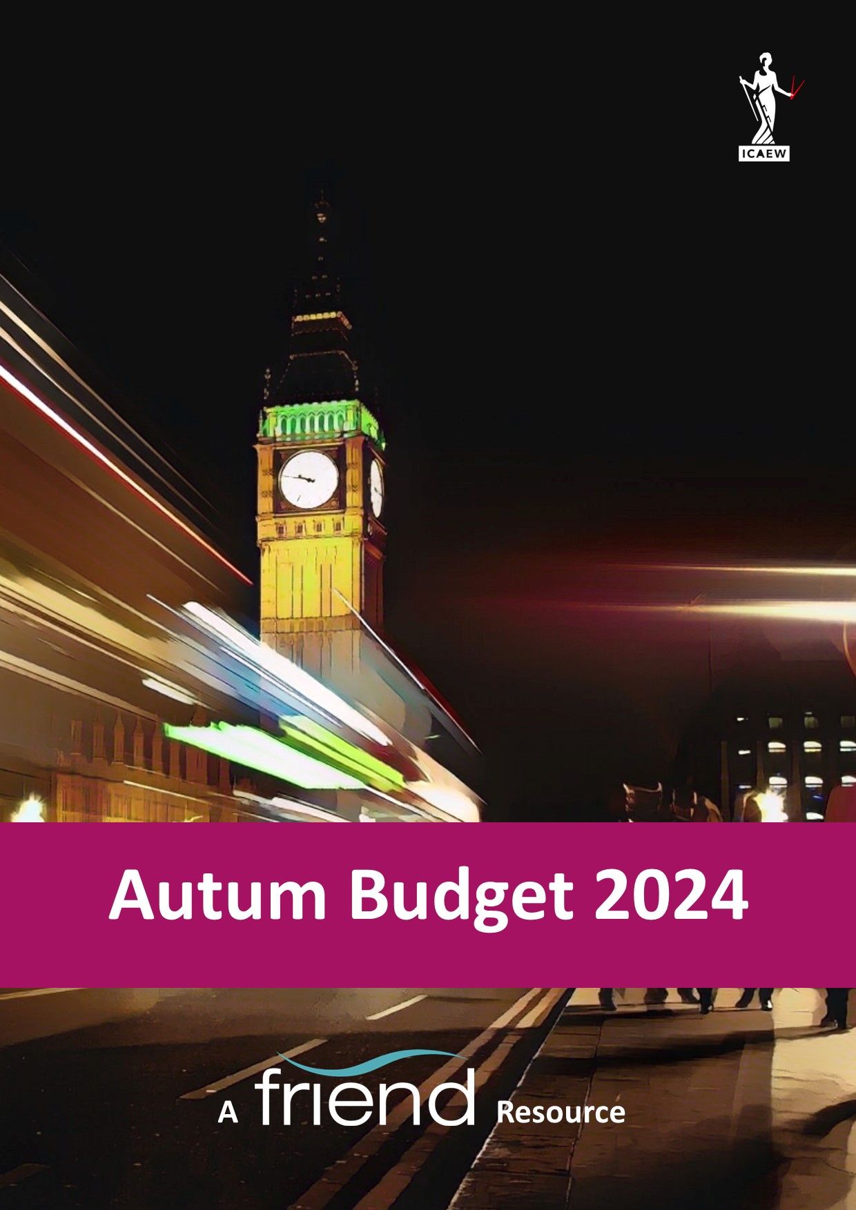 The cover of a book titled autumn budget 2024