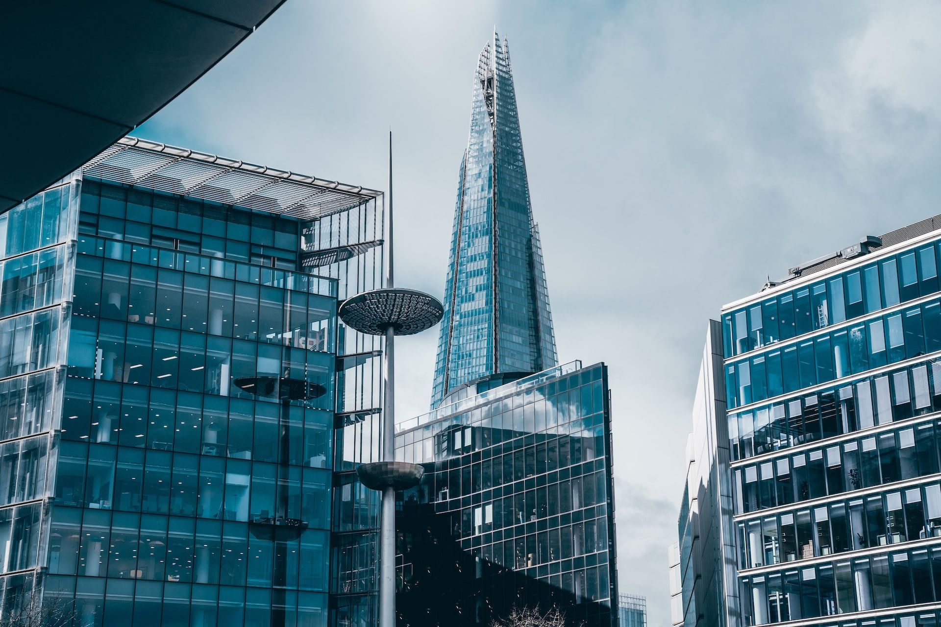 Skyline of london office buildings