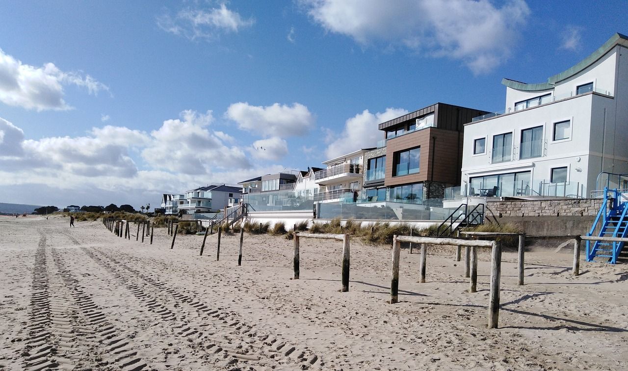 View of beach houses