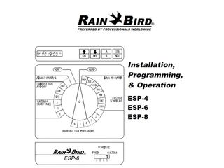 Rain Bird Esp4 Esp6 Esp8 Eco-Systems Redding, CT