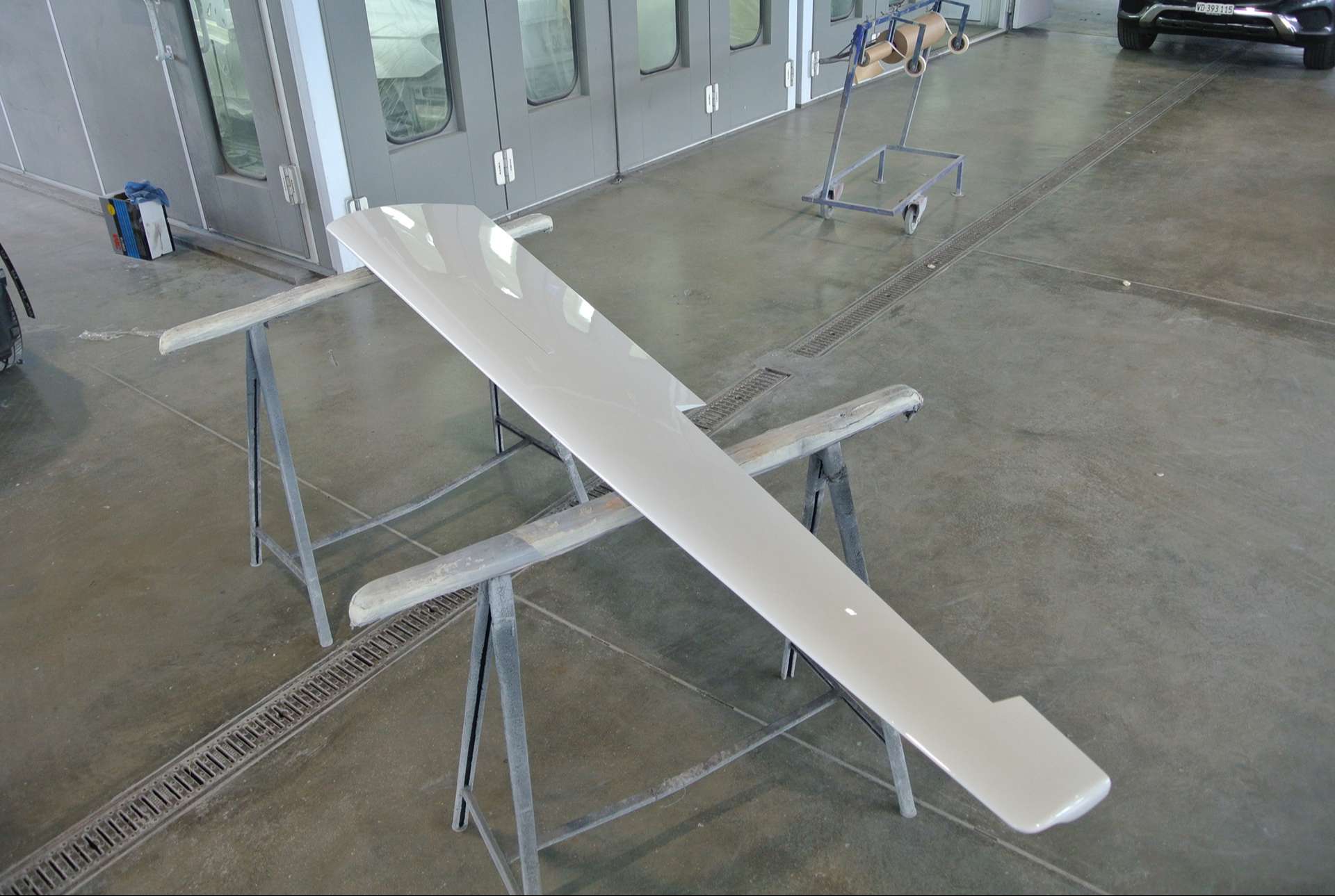 Glider renovation at Binggeli body shop