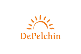 Orange sun logo above the word 