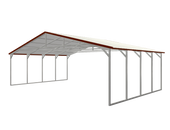 Triple wide metal carport