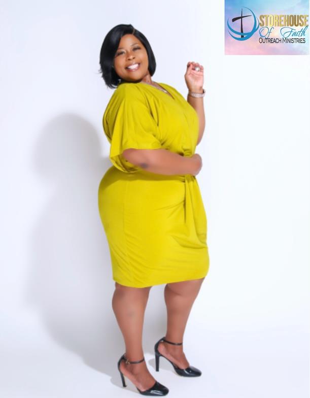 Black Woman Wearing A Yellow Dress