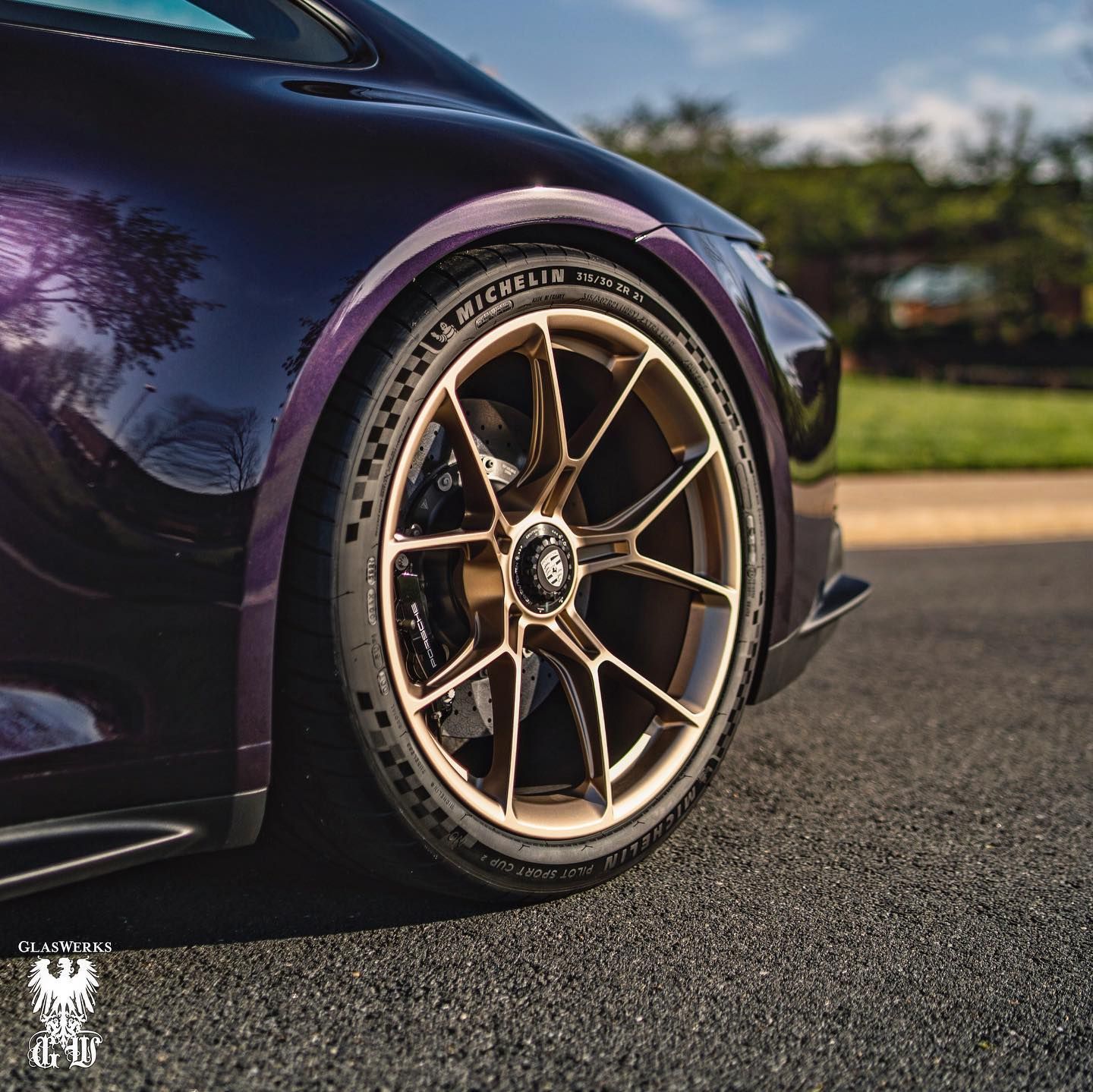 ceramic coating on a black car