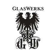 A black and white logo for a company called glaswerks
