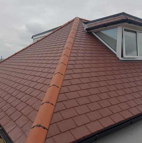 Red slate roof