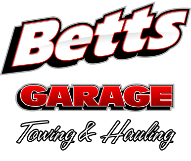 Betts Garage red and black logo for towing and auto repair branding