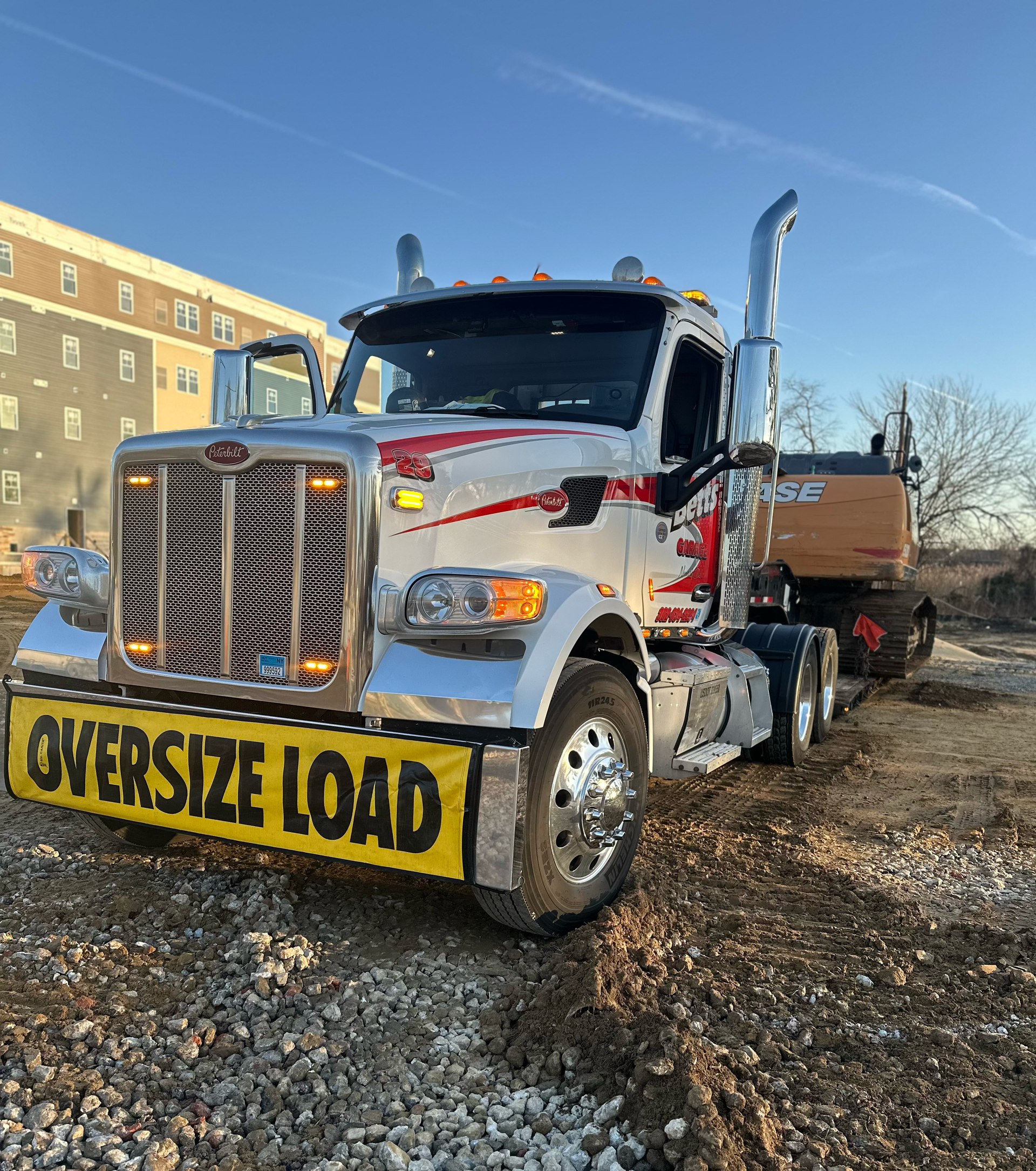 Heavy-duty Betts Garage truck ready for hauling service on site