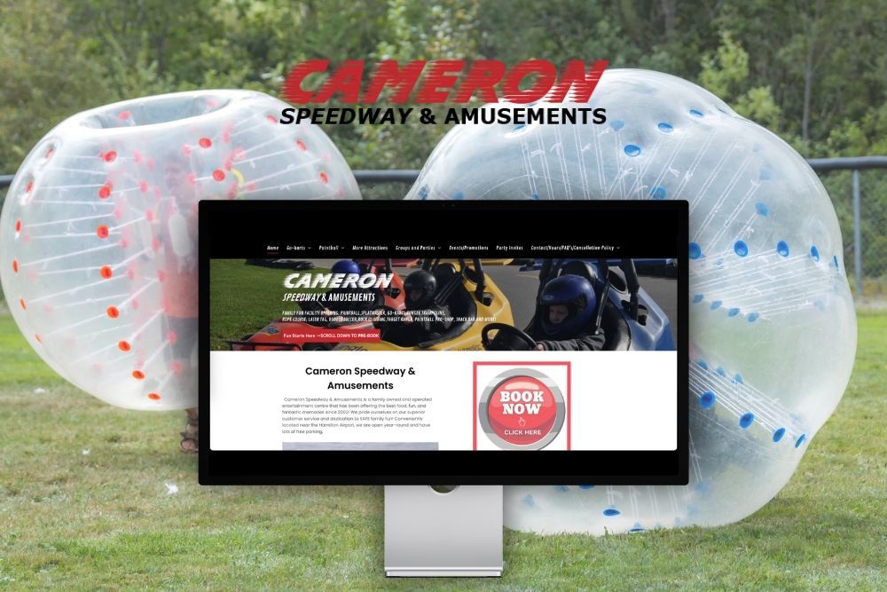Cameron Speedway & Amusement Web Design Web Development Hamilton Marketing Agency