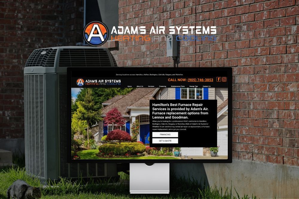 Adam's Air System Web Design Responsive Web Development Hamilton Social Media Agency