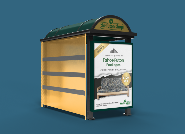 The Futon Shop  Bus Shelter Ad Hamilton 