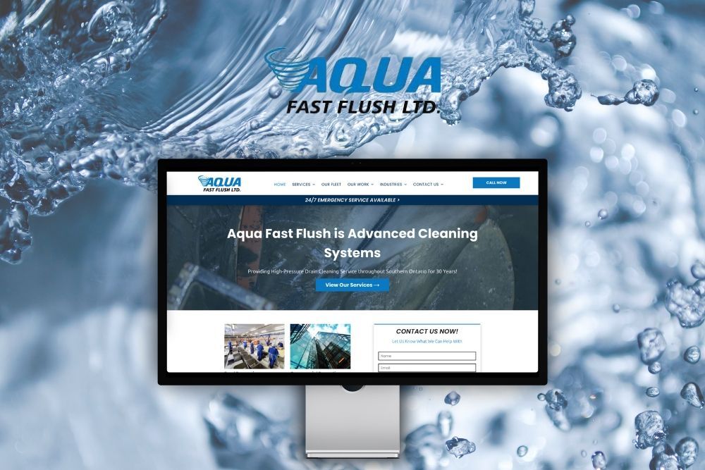 Aqua Fast Flush LTD Web Design Responsive Web Development Hamilton Social Media Agency