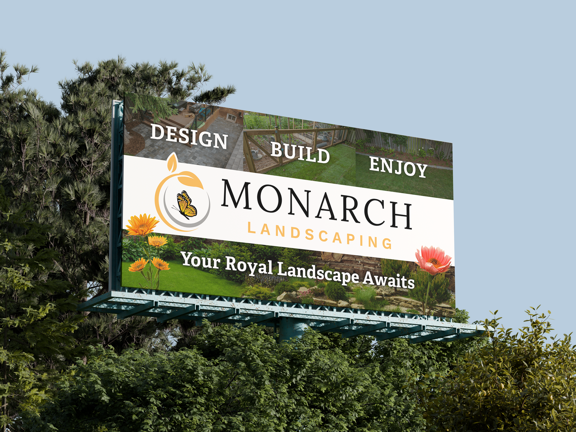 A billboard that says where to eat in canada on it