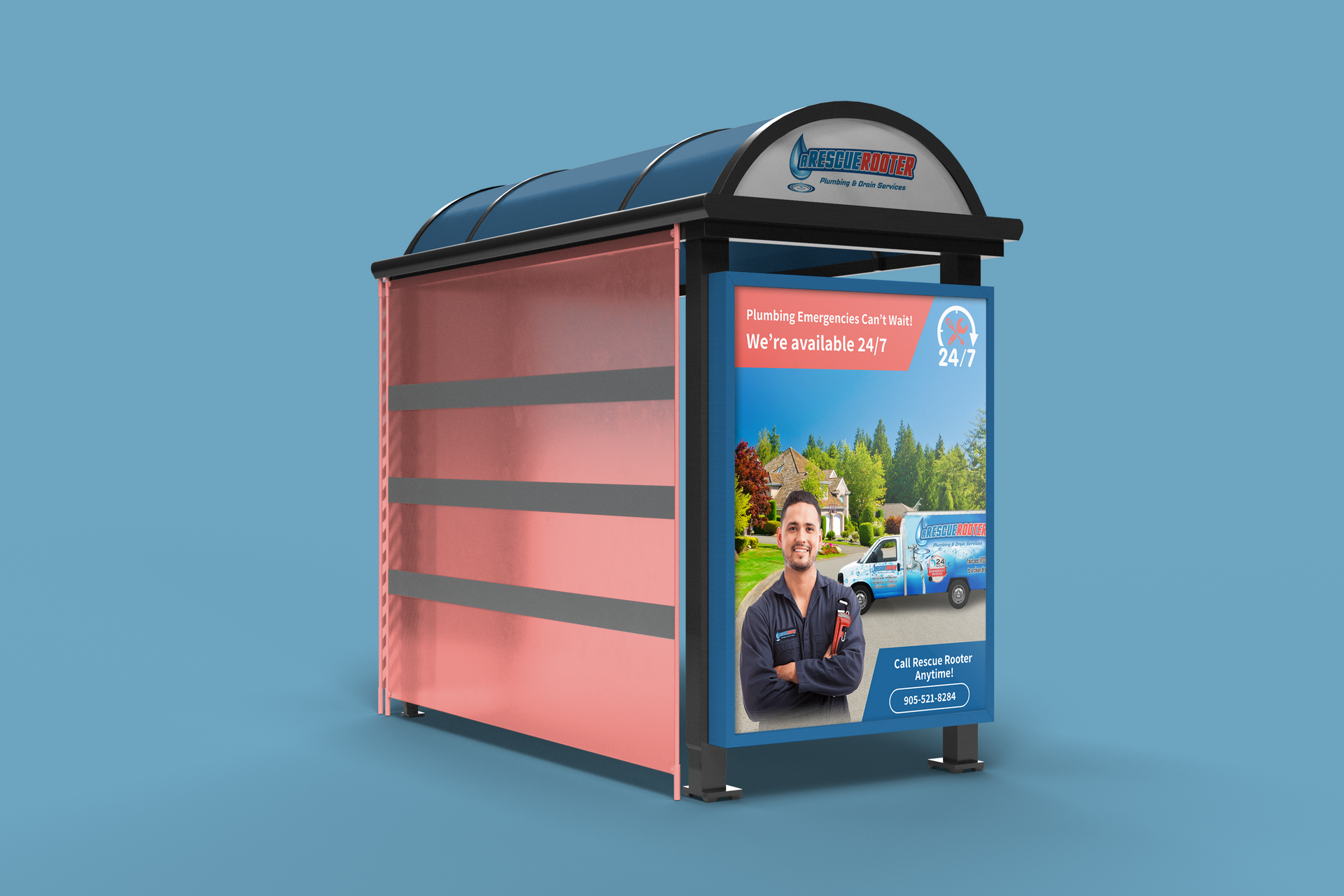 A bus stop with a sign that says `` time for a nap '' and a cat sleeping on it.