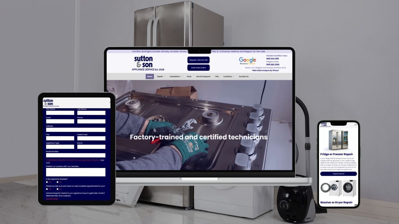 The Roofing Crew  3 device web design 