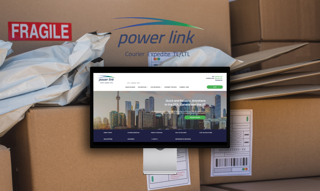 Power Link Courier Web Design Web Development Hamilton Marketing Agency