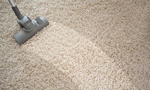 Vacuuming rough carpet with vacuum cleaner - carpet cleaning in Tiverton, RI