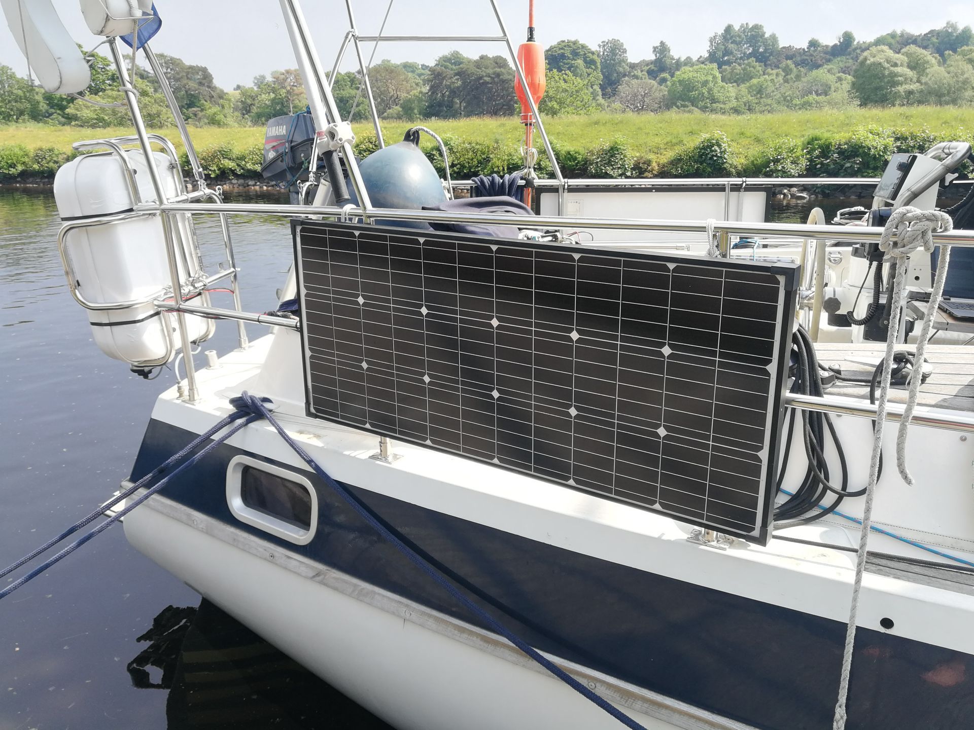 Solar panel on sailboat Aim by SolarV