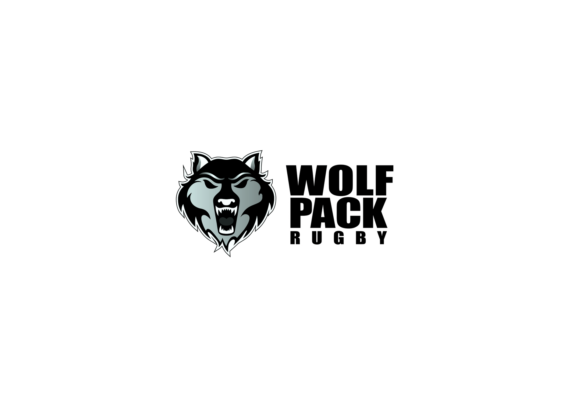 Logo featuring a snarling wolf head next to the white text 