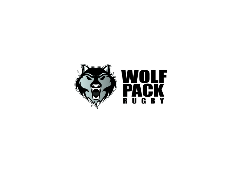 Logo featuring a snarling wolf head next to the white text