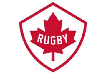 Red maple leaf logo with the word 