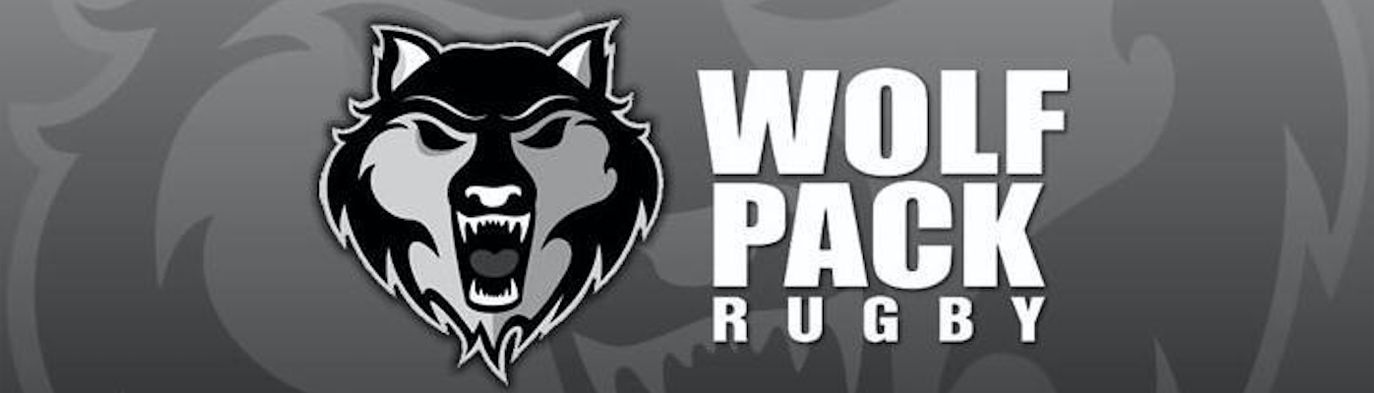 Logo featuring a snarling wolf head next to the white text 