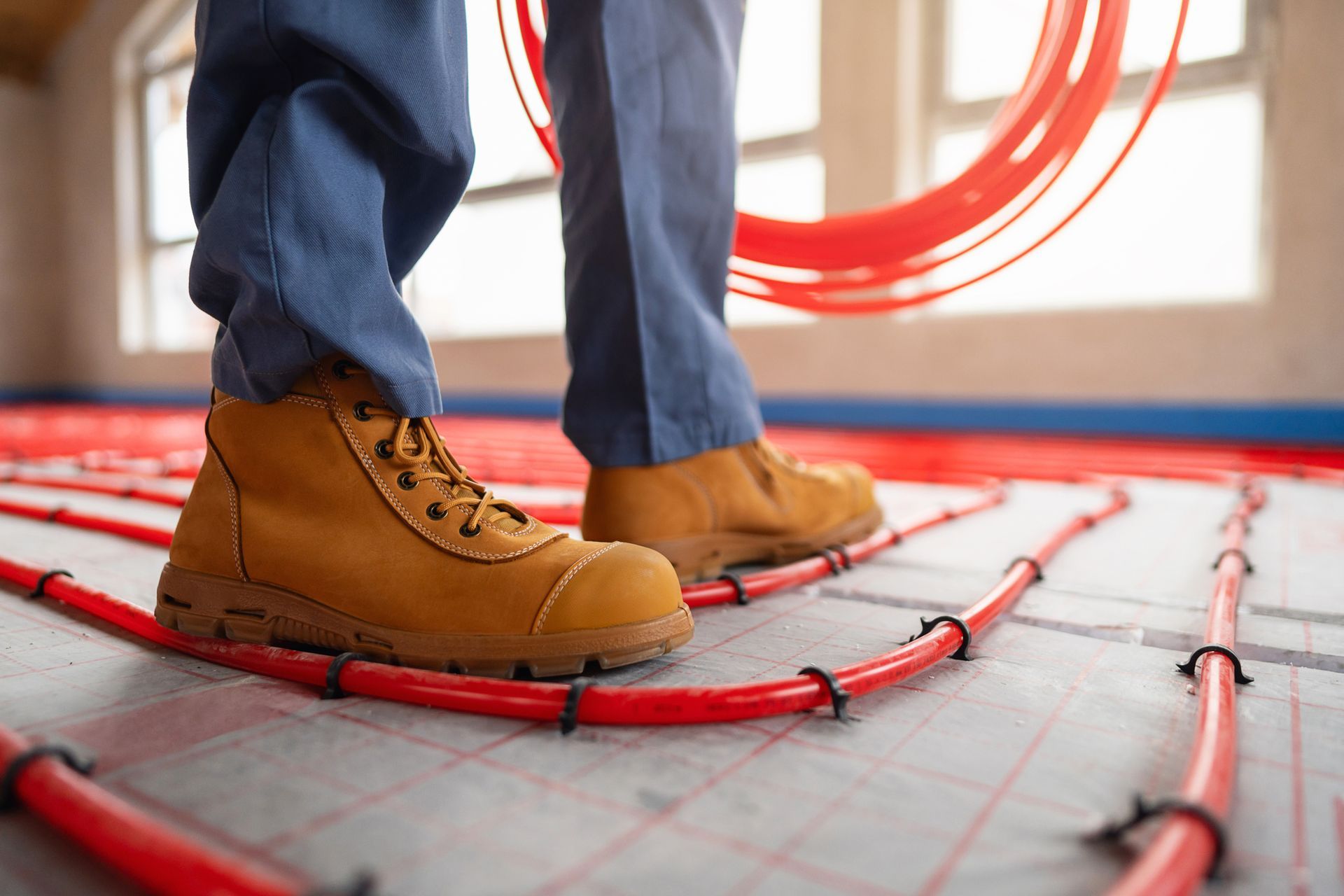 Un uomo sta intonacando un muro con una cazzuola.
