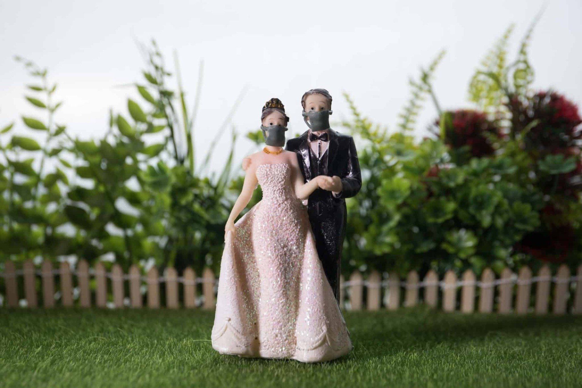 Bride Groom Mannequin COVID Social Distancing Event Regulations