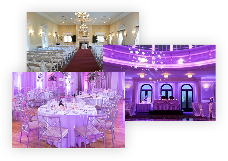 NY LI Wedding Venues - Decor Uplighting Ceremony - Picture Perfect Events