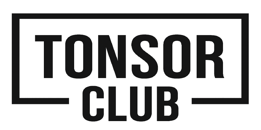 Logo for Tonsor Club in black text within a white-lined black rectangle.