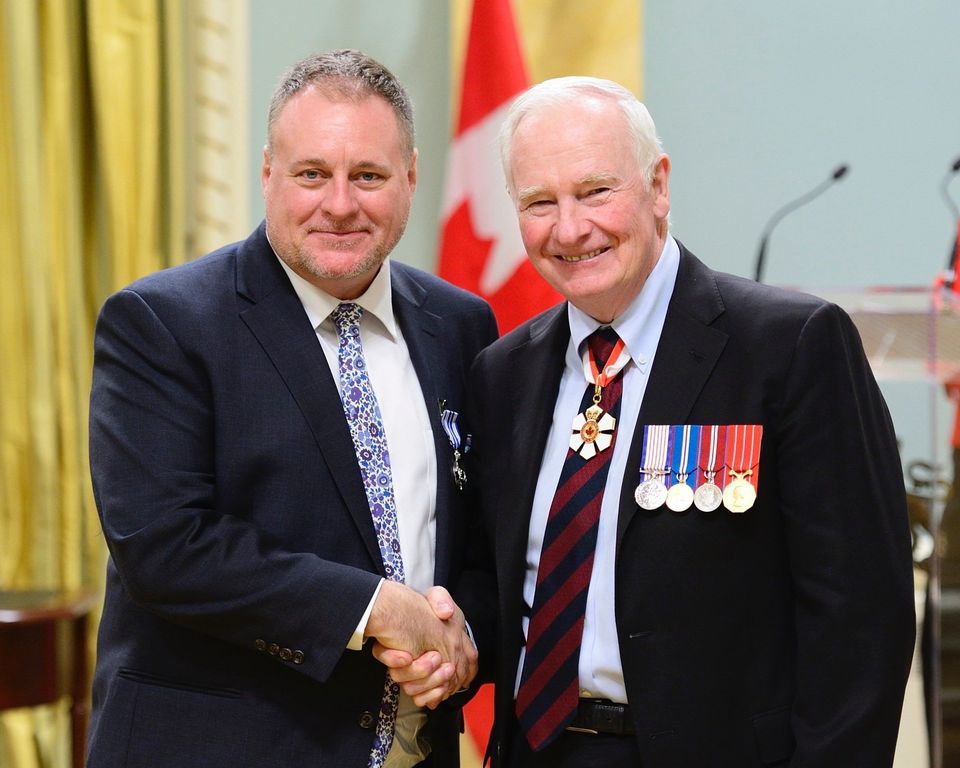 Jowi with Governor-General David Johnston