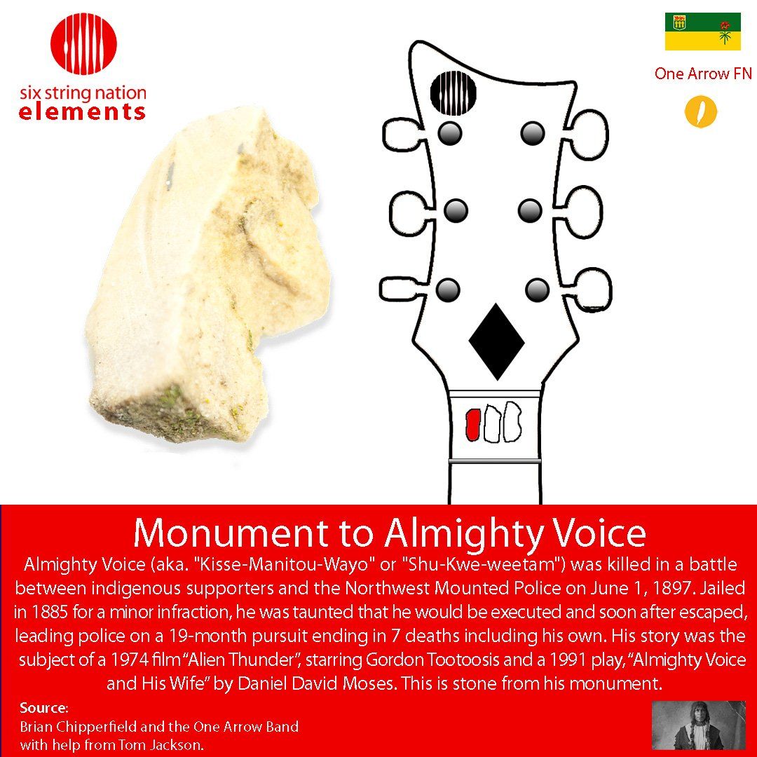 Stone from monument to Almighty Voice aka Kisse-Manitou-Wayo