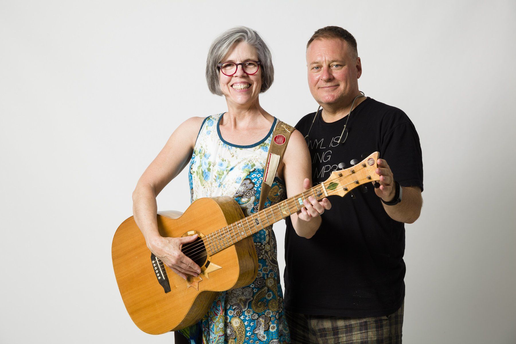 Jowi with Six String Nation coin designer Christie Paquet