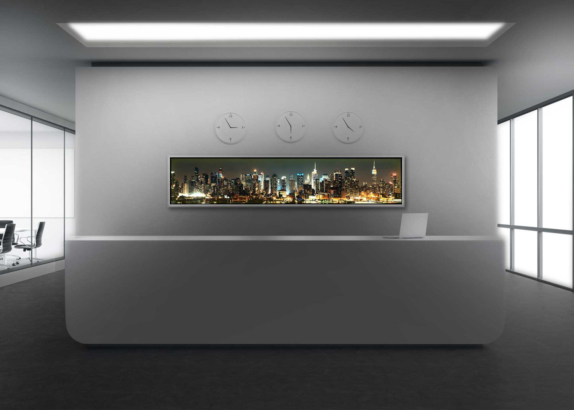 Schmaler Rahmen mit Skyline-Motiv