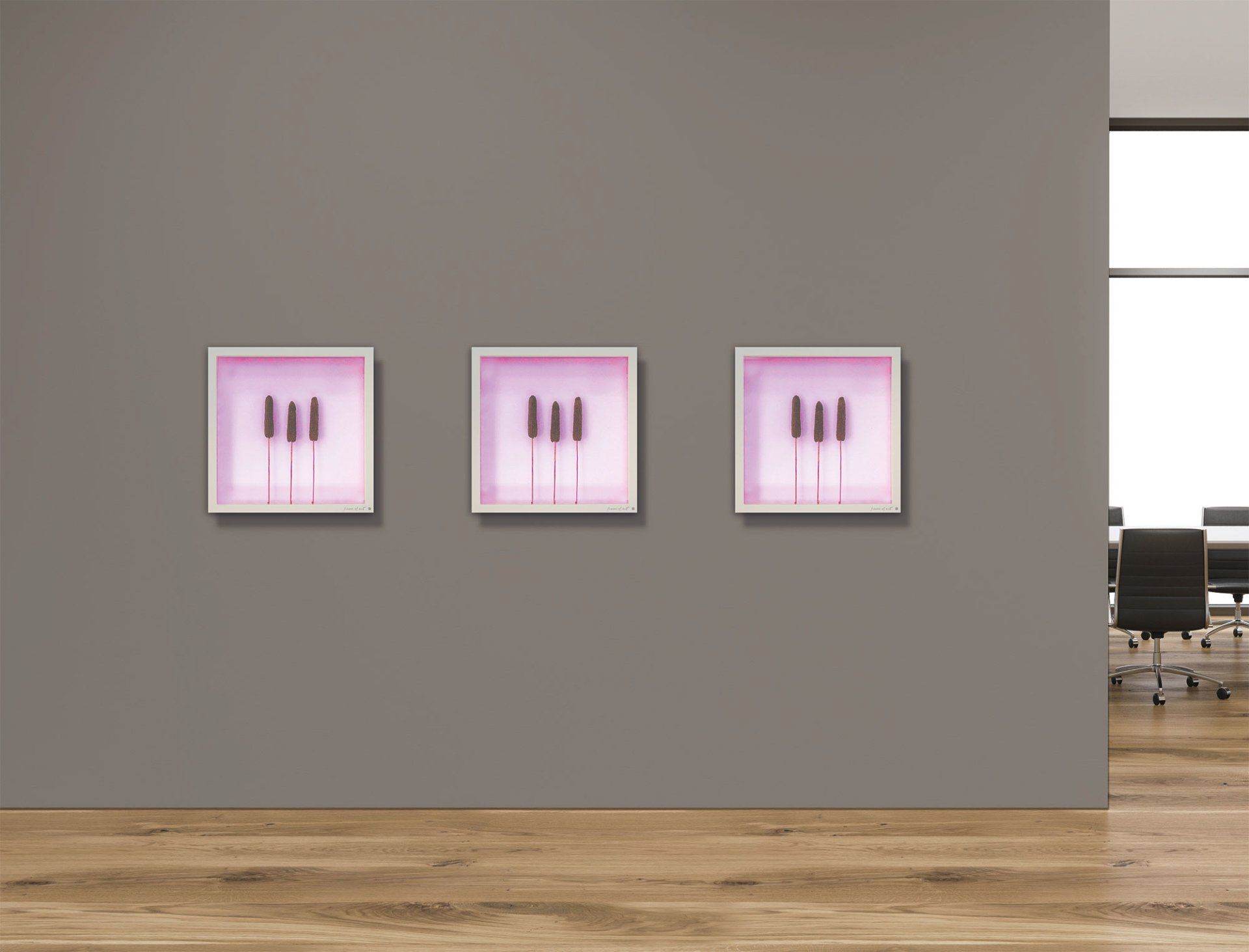 3 Mini Rahmen mit LED-Beleuchtung