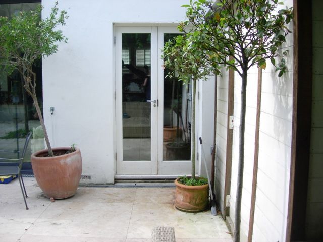 Garden before landscaping with new design