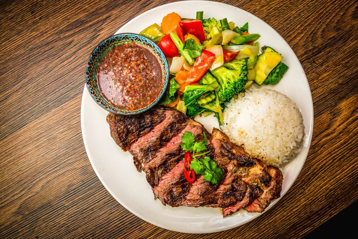 Rump Steak at The Exclusive Thai Kitchen inside Petersham Inn Hotel