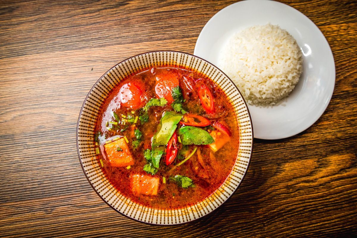 Tom Yum Soup at The Exclusive Thai Kitchen inside Petersham Inn Hotel