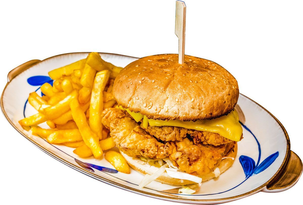 Burger at The Exclusive Thai Kitchen inside Petersham Inn Hotel