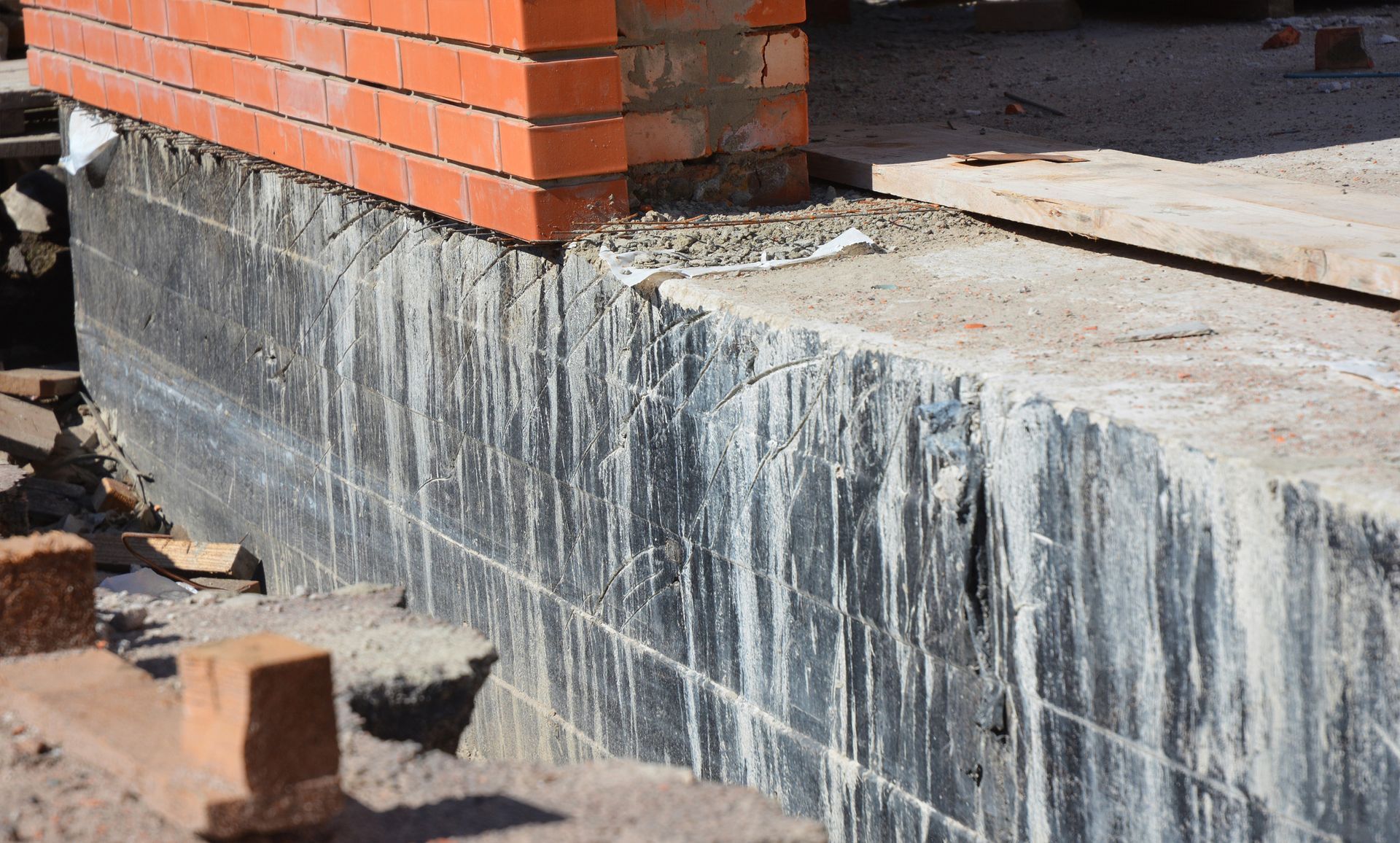 Foundation waterproofing and damp proofing coatings.
