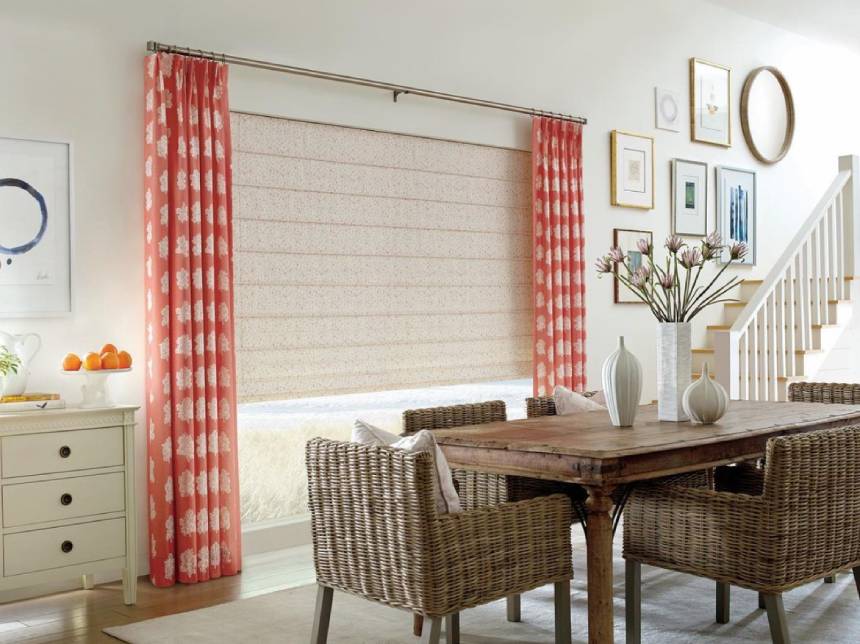 Design Studio™ Roman Shades, home window shades, modern floral motif Near San Diego, California (CA)