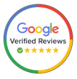 A google verified reviews badge with five stars in a circle. A google verified reviews badge with five stars in a circle.